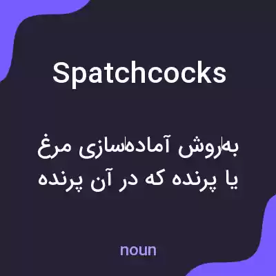 معنی spatchcocks به فارسی معنی spatchcocks به فارسی