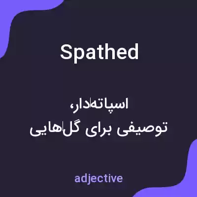 معنی spathed به فارسی معنی spathed به فارسی