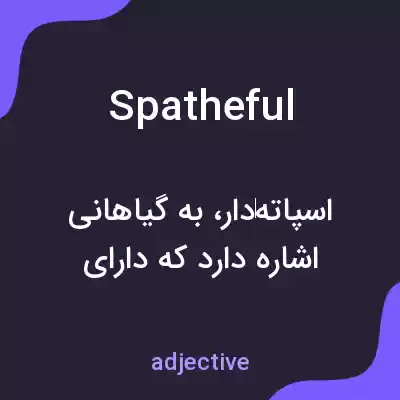 معنی spatheful به فارسی معنی spatheful به فارسی