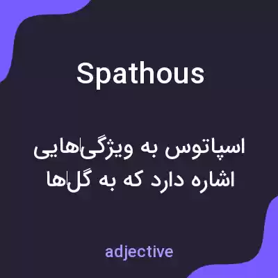 معنی spathous به فارسی معنی spathous به فارسی