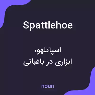 معنی spattlehoe به فارسی معنی spattlehoe به فارسی