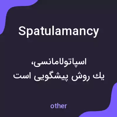 معنی spatulamancy به فارسی معنی spatulamancy به فارسی