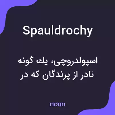 معنی spauldrochy به فارسی معنی spauldrochy به فارسی