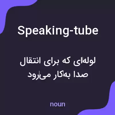معنی speaking-tube به فارسی