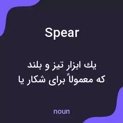 معنی spear به فارسی