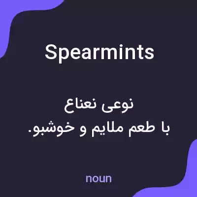 معنی spearmints به فارسی معنی spearmints به فارسی