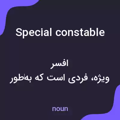 معنی special constable به فارسی