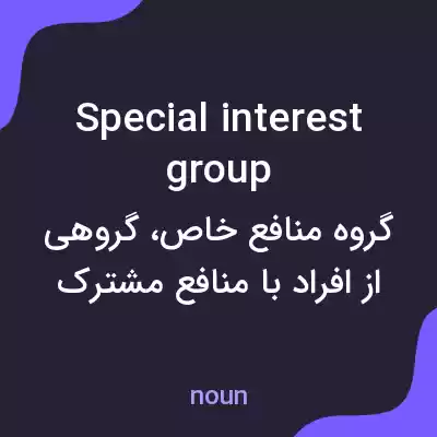 معنی special interest group به فارسی معنی special interest group به فارسی