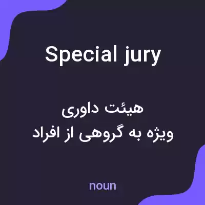 معنی special jury به فارسی معنی special jury به فارسی