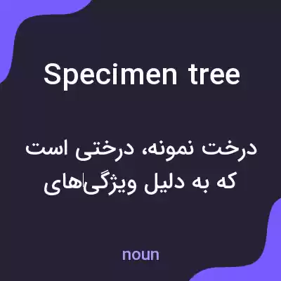 معنی specimen tree به فارسی معنی specimen tree به فارسی