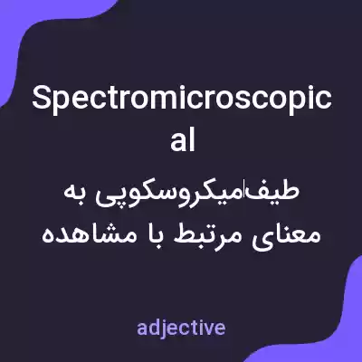 معنی spectromicroscopical به فارسی معنی spectromicroscopical به فارسی
