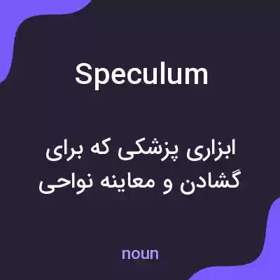 معنی speculum به فارسی معنی speculum به فارسی