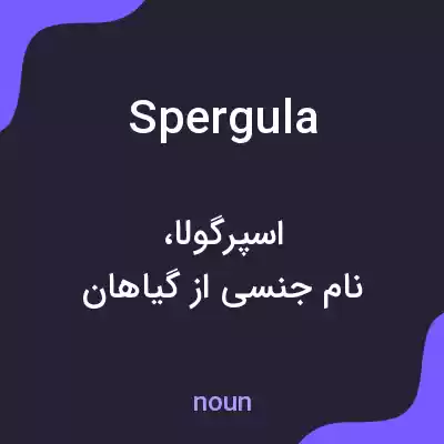 معنی spergula به فارسی معنی spergula به فارسی