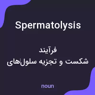 معنی spermatolysis به فارسی معنی spermatolysis به فارسی