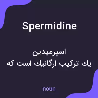 معنی spermidine به فارسی معنی spermidine به فارسی