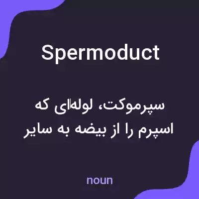 معنی spermoduct به فارسی معنی spermoduct به فارسی