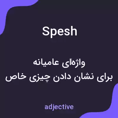 معنی spesh به فارسی معنی spesh به فارسی