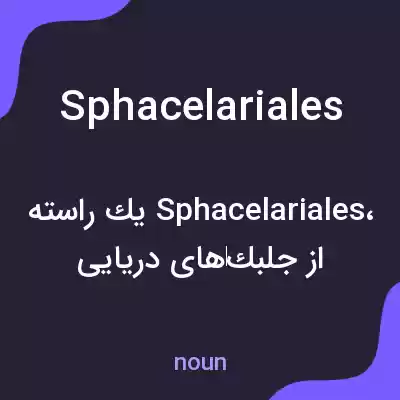معنی sphacelariales به فارسی معنی sphacelariales به فارسی