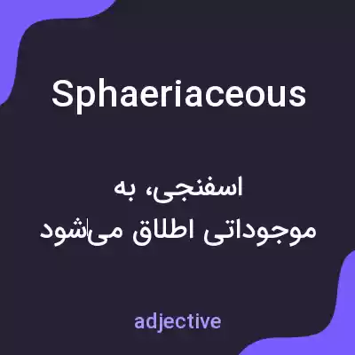 معنی sphaeriaceous به فارسی معنی sphaeriaceous به فارسی