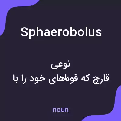 معنی sphaerobolus به فارسی معنی sphaerobolus به فارسی