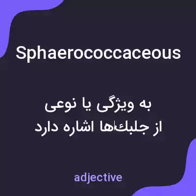 معنی sphaerococcaceous به فارسی معنی sphaerococcaceous به فارسی