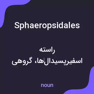 معنی sphaeropsidales به فارسی معنی sphaeropsidales به فارسی