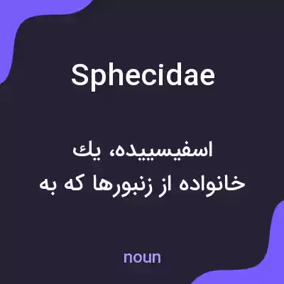 معنی sphecidae به فارسی معنی sphecidae به فارسی