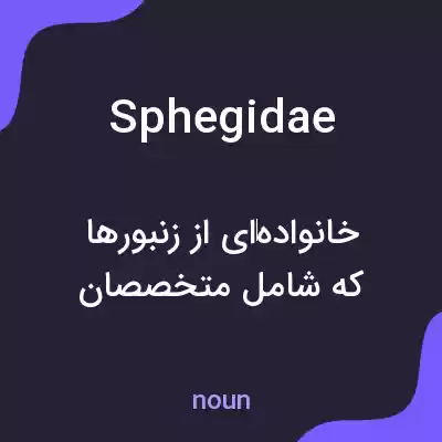 معنی sphegidae به فارسی