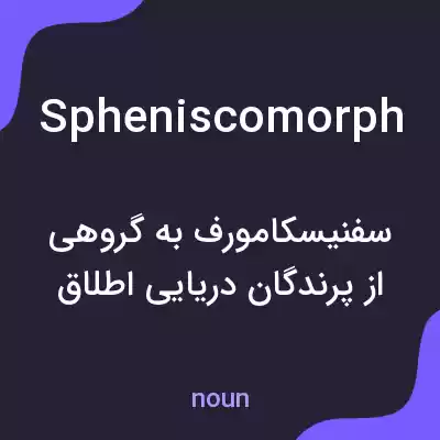 معنی spheniscomorph به فارسی معنی spheniscomorph به فارسی
