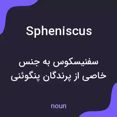 معنی spheniscus به فارسی معنی spheniscus به فارسی