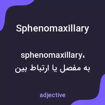 معنی sphenomaxillary به فارسی معنی sphenomaxillary به فارسی