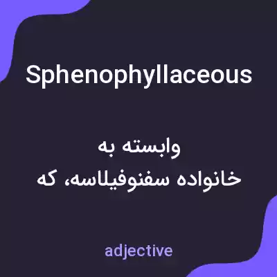 معنی sphenophyllaceous به فارسی معنی sphenophyllaceous به فارسی