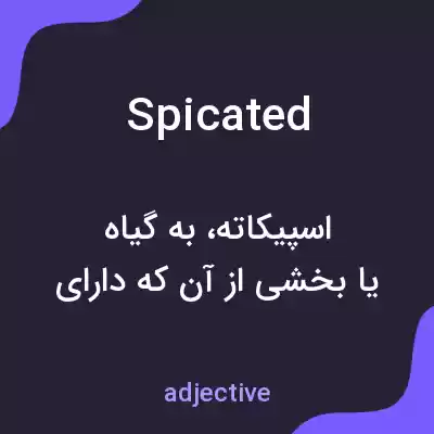 معنی spicated به فارسی
