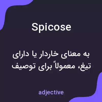 معنی spicose به فارسی معنی spicose به فارسی