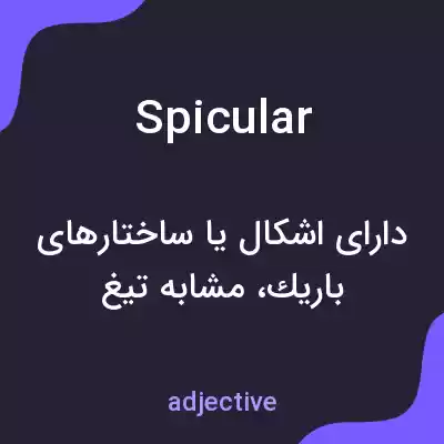 معنی spicular به فارسی معنی spicular به فارسی