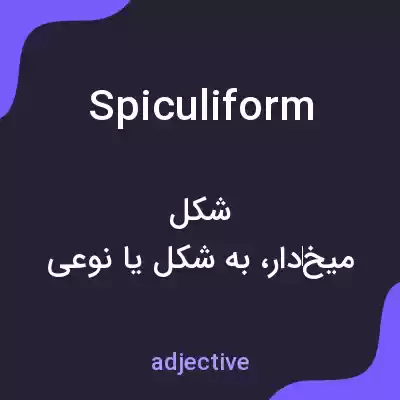 معنی spiculiform به فارسی معنی spiculiform به فارسی