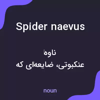 معنی spider naevus به فارسی