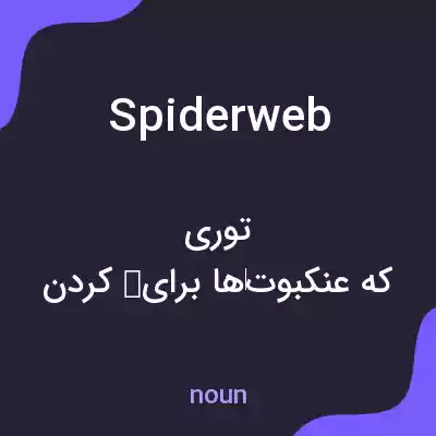 معنی spiderweb به فارسی معنی spiderweb به فارسی
