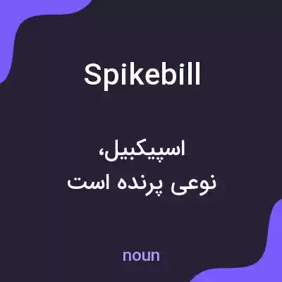معنی spikebill به فارسی معنی spikebill به فارسی