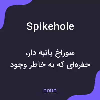 معنی spikehole به فارسی معنی spikehole به فارسی