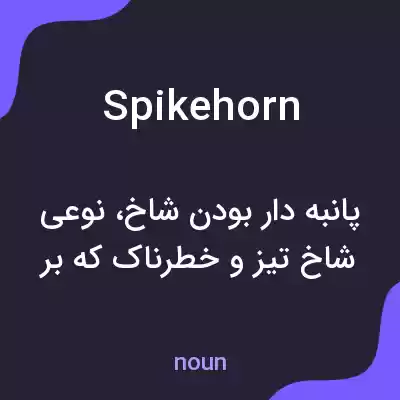 معنی spikehorn به فارسی