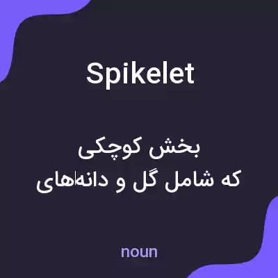 معنی spikelet به فارسی معنی spikelet به فارسی