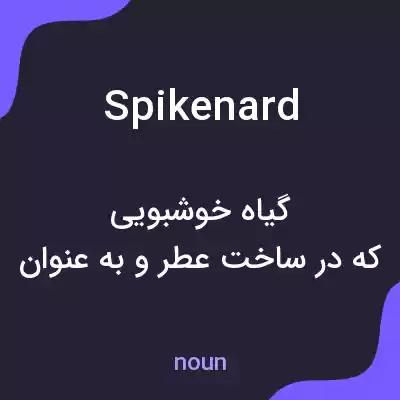 معنی spikenard به فارسی معنی spikenard به فارسی