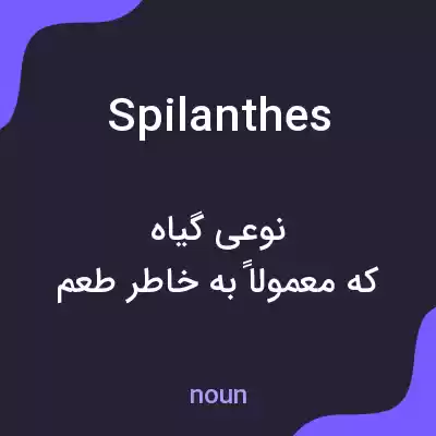 معنی spilanthes به فارسی معنی spilanthes به فارسی