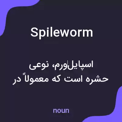 معنی spileworm به فارسی معنی spileworm به فارسی