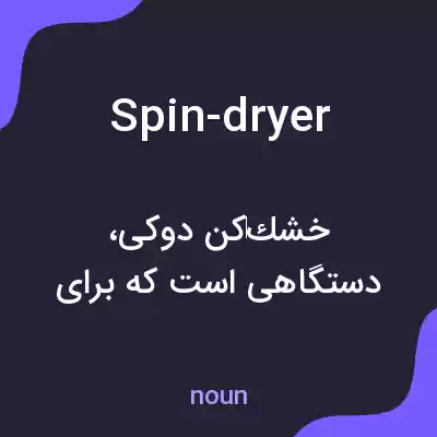 معنی spin-dryer به فارسی معنی spin-dryer به فارسی