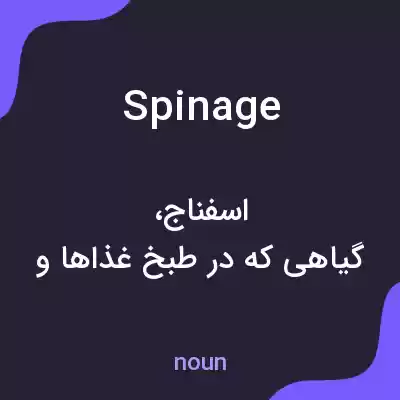 معنی spinage به فارسی معنی spinage به فارسی