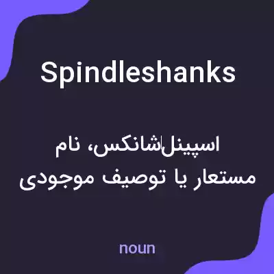 معنی spindleshanks به فارسی معنی spindleshanks به فارسی