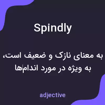 معنی spindly به فارسی معنی spindly به فارسی