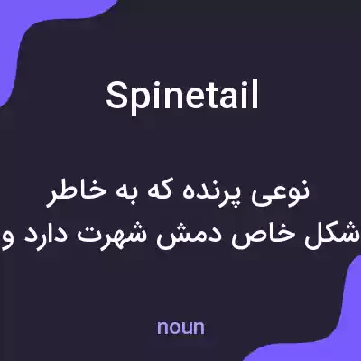 معنی spinetail به فارسی معنی spinetail به فارسی